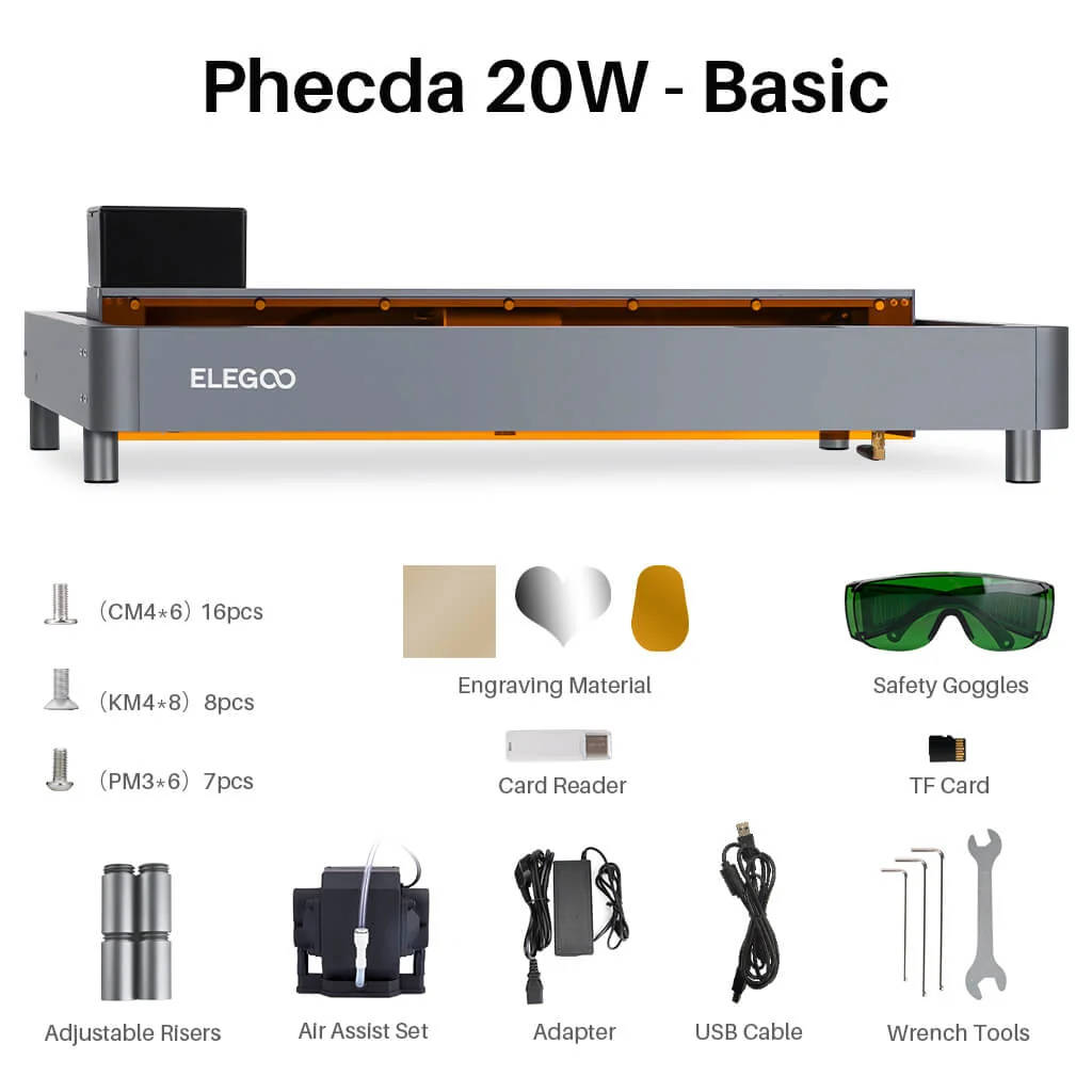 ELEGOO PHECDA 20W Laser Engraver & Cutter