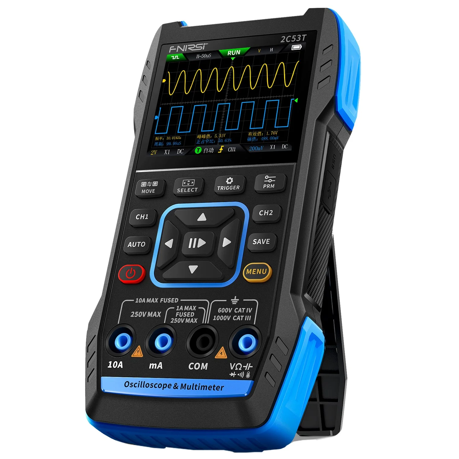 FNIRSI 2C53T 3-in-1 Handheld Oscilloscope