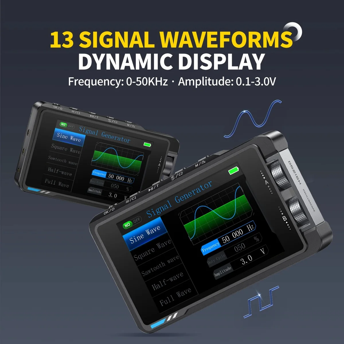 FNIRSI DS215H 2-in-1 50 MHz Dual-Channel Handheld Oscilloscope