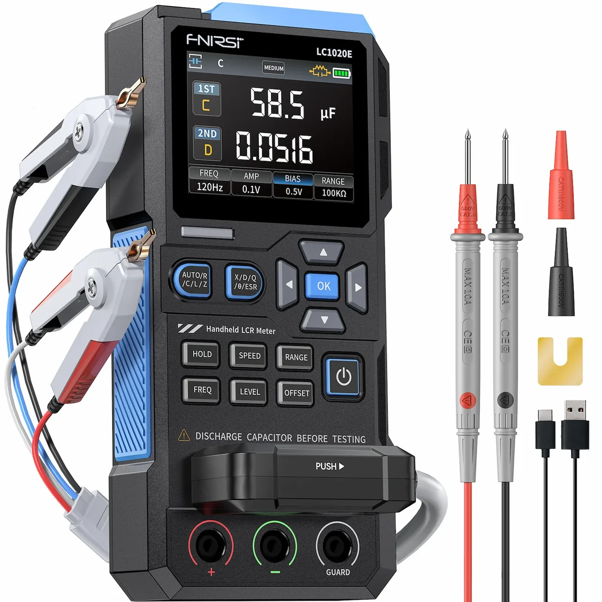 FNIRSI LC1020E High-Precision Handheld LCR ESR Tester