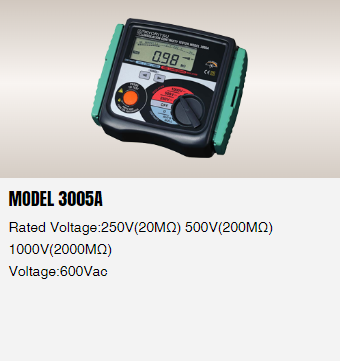 Kyoritsu KEW 3005A Digital Insulation and Continuity Tester