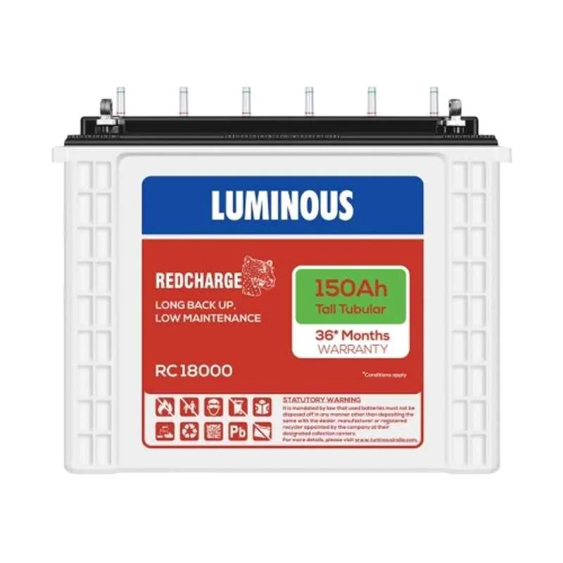 Luminous Red Charge RC 18000 12V 150Ah Tall Tubular Battery