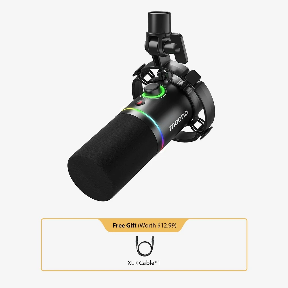 MAONO PD200X USB/XLR Dynamic Microphone Black