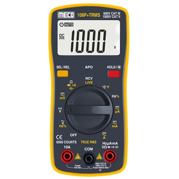 MECO 108P+TRMS 6000-Count Pocket Digital Multimeter
