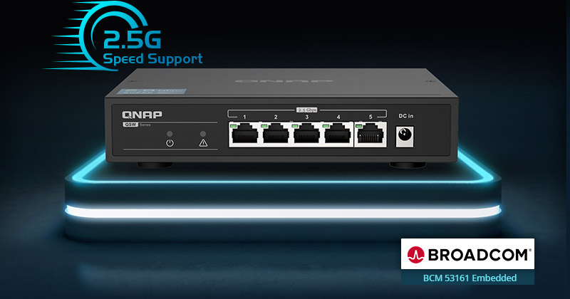 QNAP QSW-1105-5T 5-Port 2.5GbE Unmanaged Switch