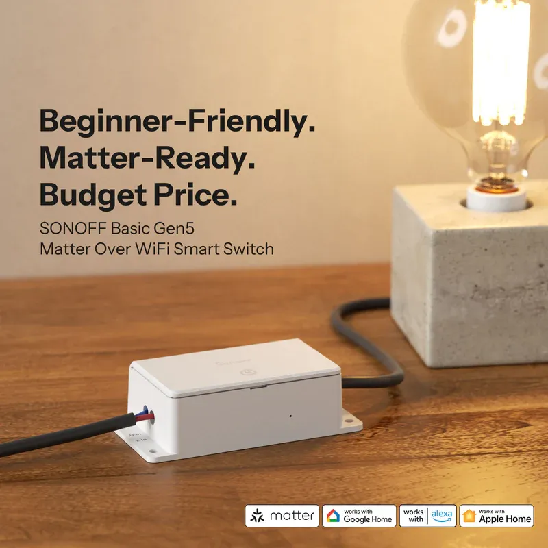 SONOFF BASIC-1GS Basic Gen5 Matter Wi-Fi Smart Switch