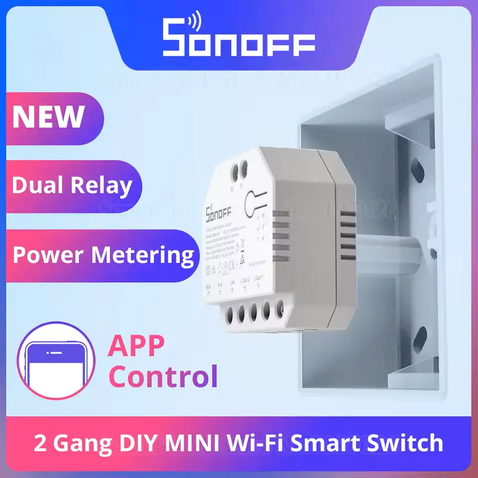 SONOFF DualR3 Wi-Fi Dual Relay Power-Metering Smart Switch