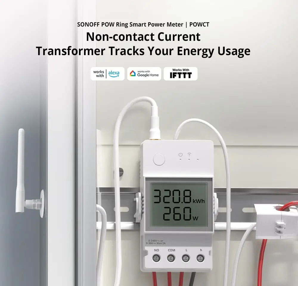 SONOFF POWCT Wi-Fi Split-Core Current Transformer Power Meter