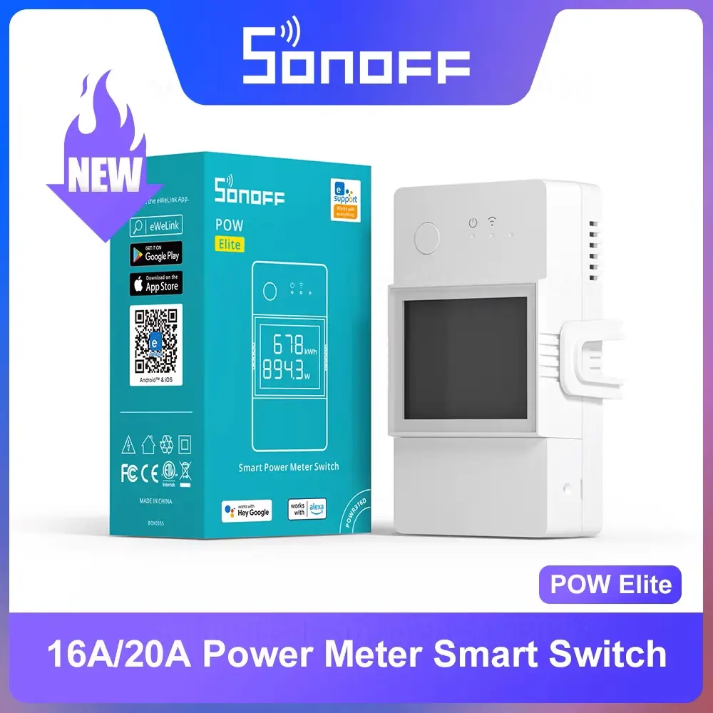 SONOFF POWR320D Elite 20A Smart Wi-Fi Power Meter Switch