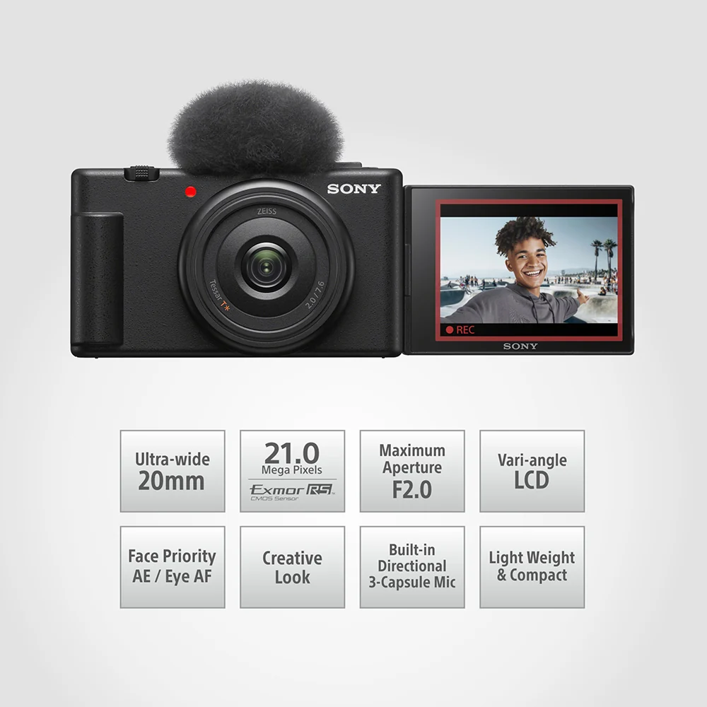 Sony ZV-1F Vlog Camera (Black)