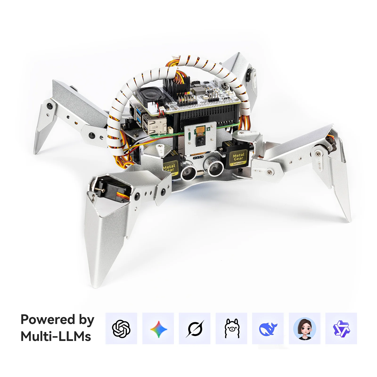 SunFounder PiCrawler AI Robot Kit for Raspberry Pi