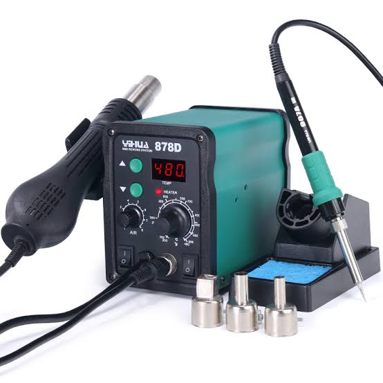 YIHUA 878D Hot Air Rework Station with Soldering Iron